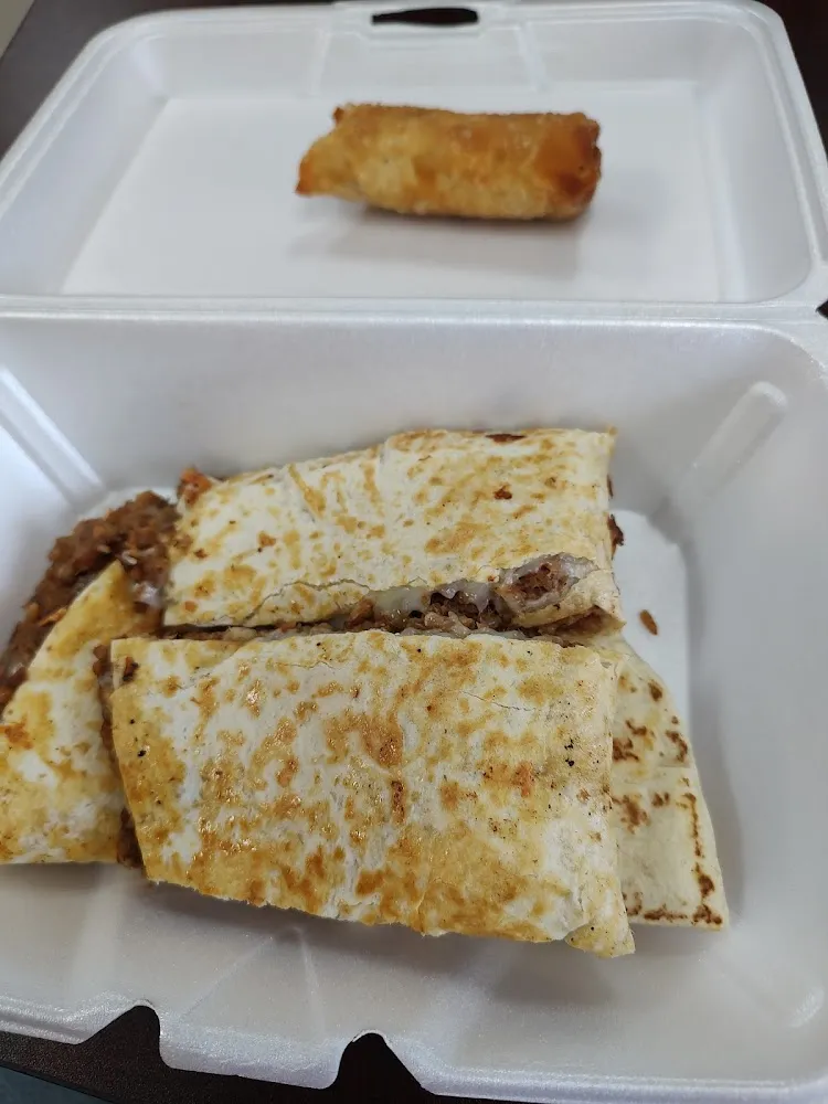 Boudin Quesadilla & a Boudin Egg Roll